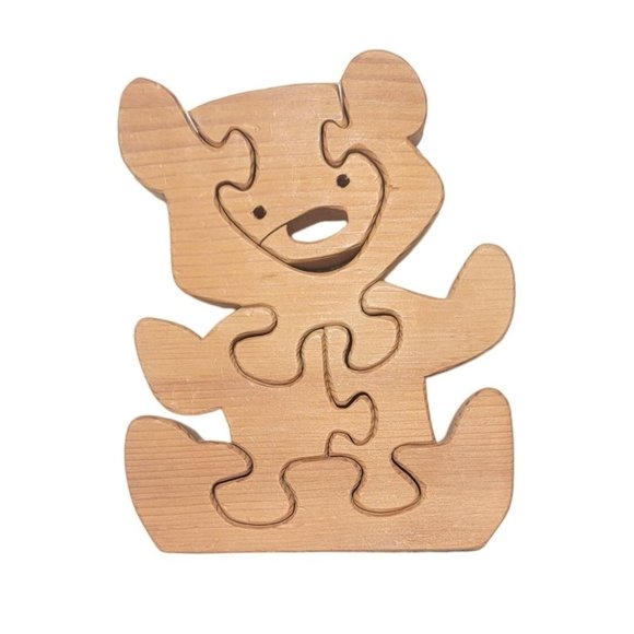 Hand made wooden bear puzzle for toddlers by enchanted woods by Brian Jay Carson - Picture 3 of 5